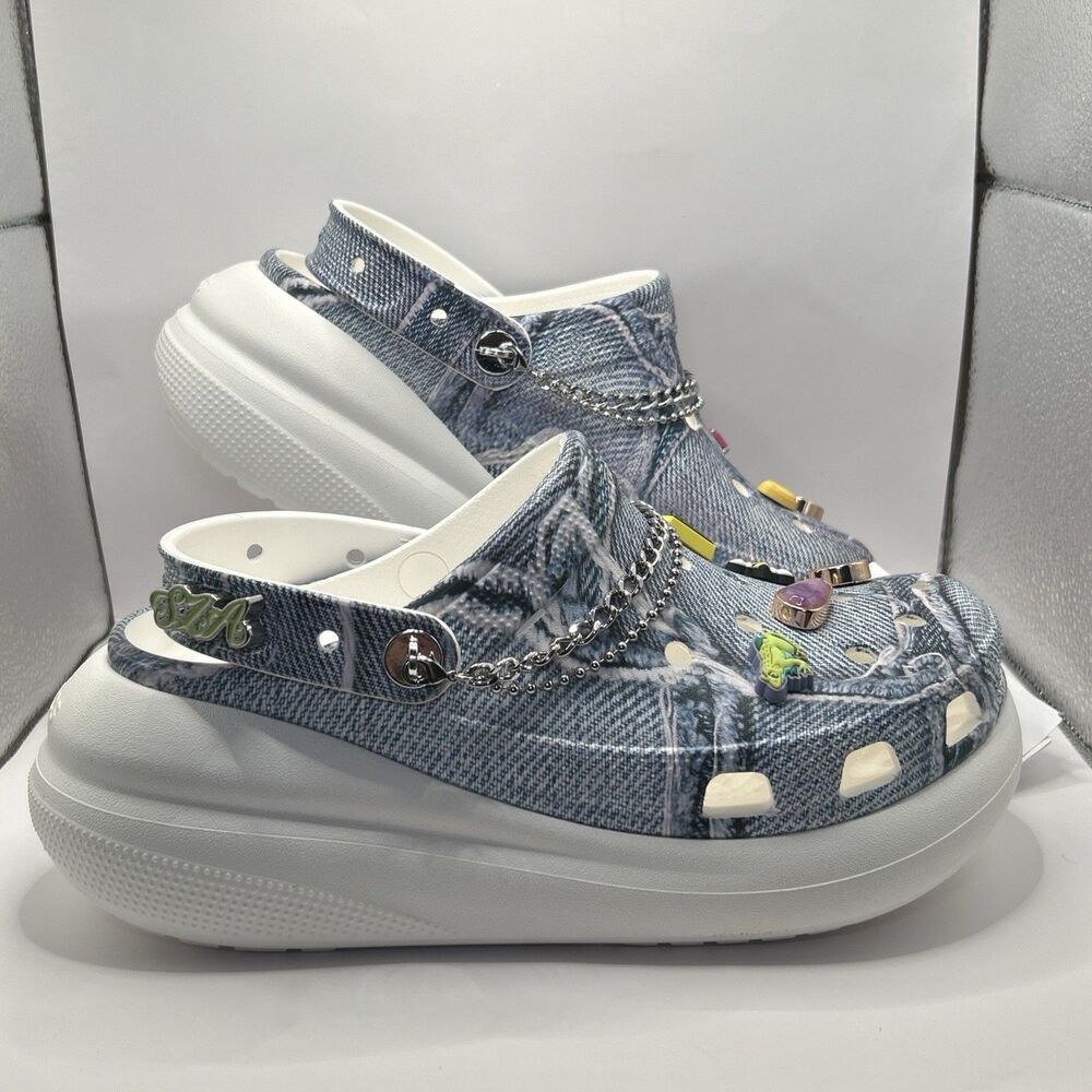 Rare SZA x Crocs Classic Crush Denim Platform Clog Women’s 9 / Men’s 7 NWT